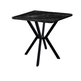 Elma Esstisch schwarz 70x70 cm Melaminbeschichteter Holzverbundstoff