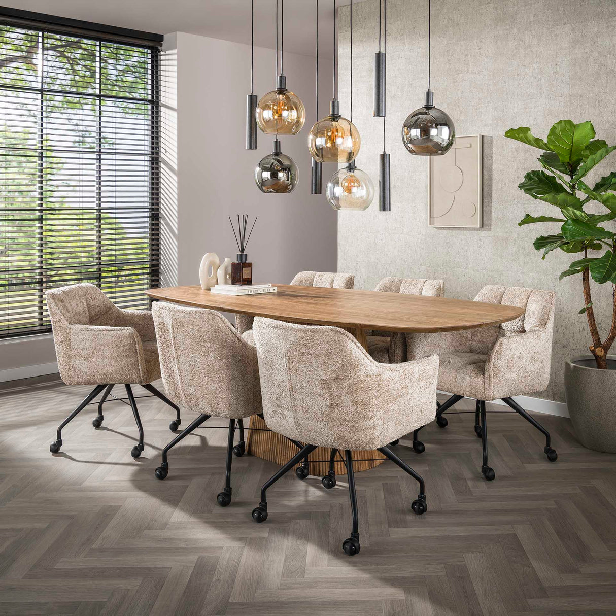 Esstisch Sable 215 cm - Mangoholz Sand 