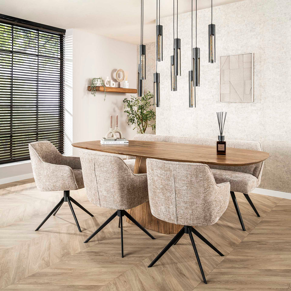 Esstisch Sable 215 cm - Mangoholz Sand 