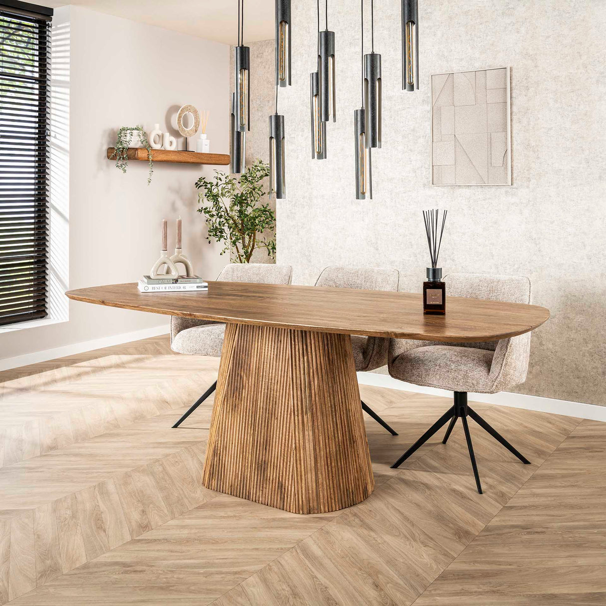 Esstisch Sable 215 cm - Mangoholz Sand 