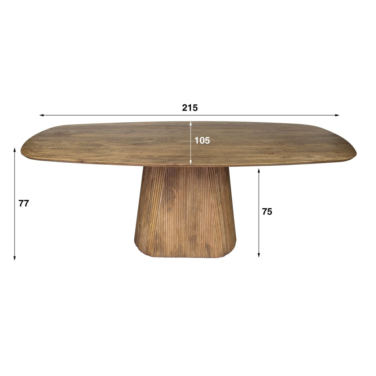 Esstisch Sable 215 cm - Mangoholz Sand 