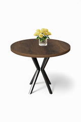 Agnes eettafel barok zwart ovaal 90 cm Gemelamineerd houtcomposiet