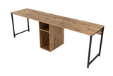 Bureaus - Studie bureau Twin Study Desk Melamine Atlantic Pine 240x60 Atlantic Pine Black - Dimehouse