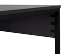 Studie Büro Twin Study Desk 240x60 cm Anthrazit und Schwarz Anthrazit Schwarz Melamin 
