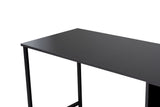 Studie Büro Twin Study Desk 240x60 cm Anthrazit und Schwarz Anthrazit Schwarz Melamin 