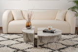 Salontafels - Ronde Salontafel Marmer Getrapt Melamine 90 cm Orin - Dimehouse