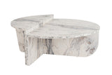 Salontafels - Ronde Salontafel Marmer Getrapt Melamine 90 cm Orin - Dimehouse