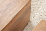 Salontafels - Ronde Salontafel Atlantisch Dennenhout Getrapt Melamine 90 cm Orin - Dimehouse