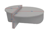 Salontafels - Ronde Salontafel Grijs Getrapt Melamine 90 cm Orin - Dimehouse