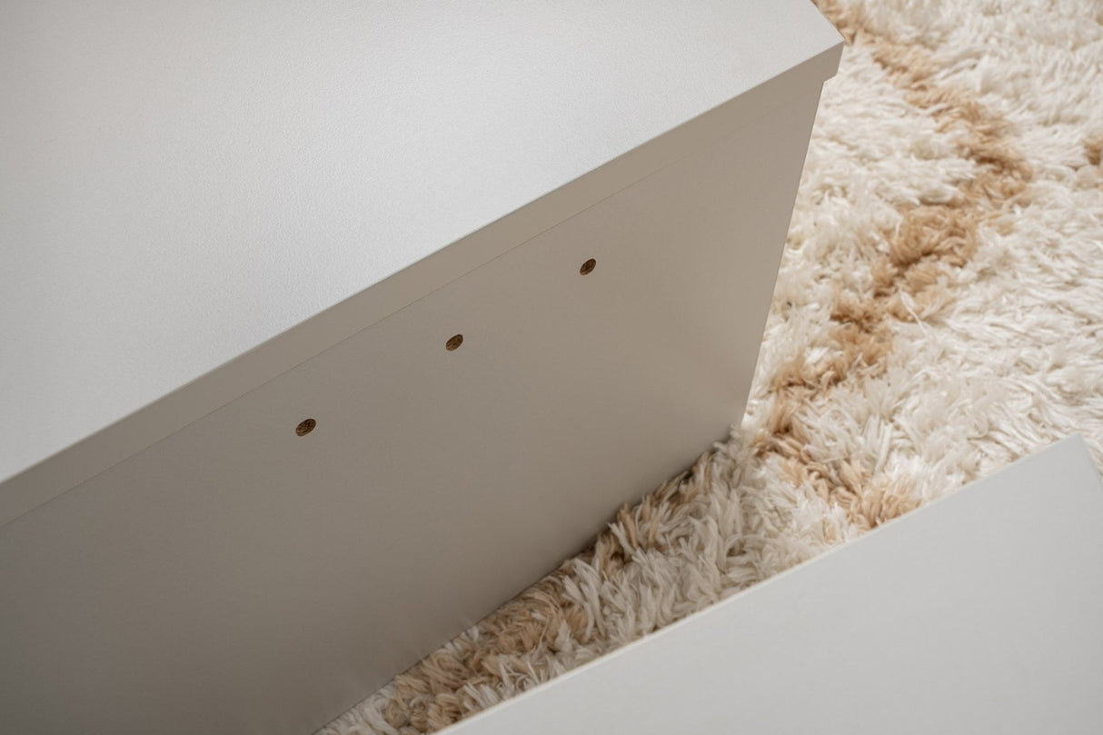 Salontafels - Ronde Salontafel Grijs Getrapt Melamine 90 cm Orin - Dimehouse
