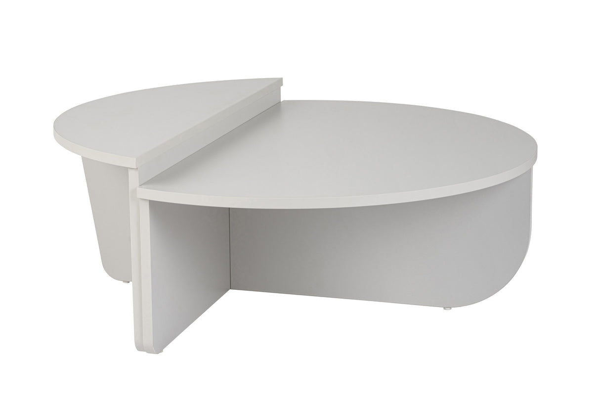 Salontafels - Ronde Salontafel Grijs Getrapt Melamine 90 cm Orin - Dimehouse