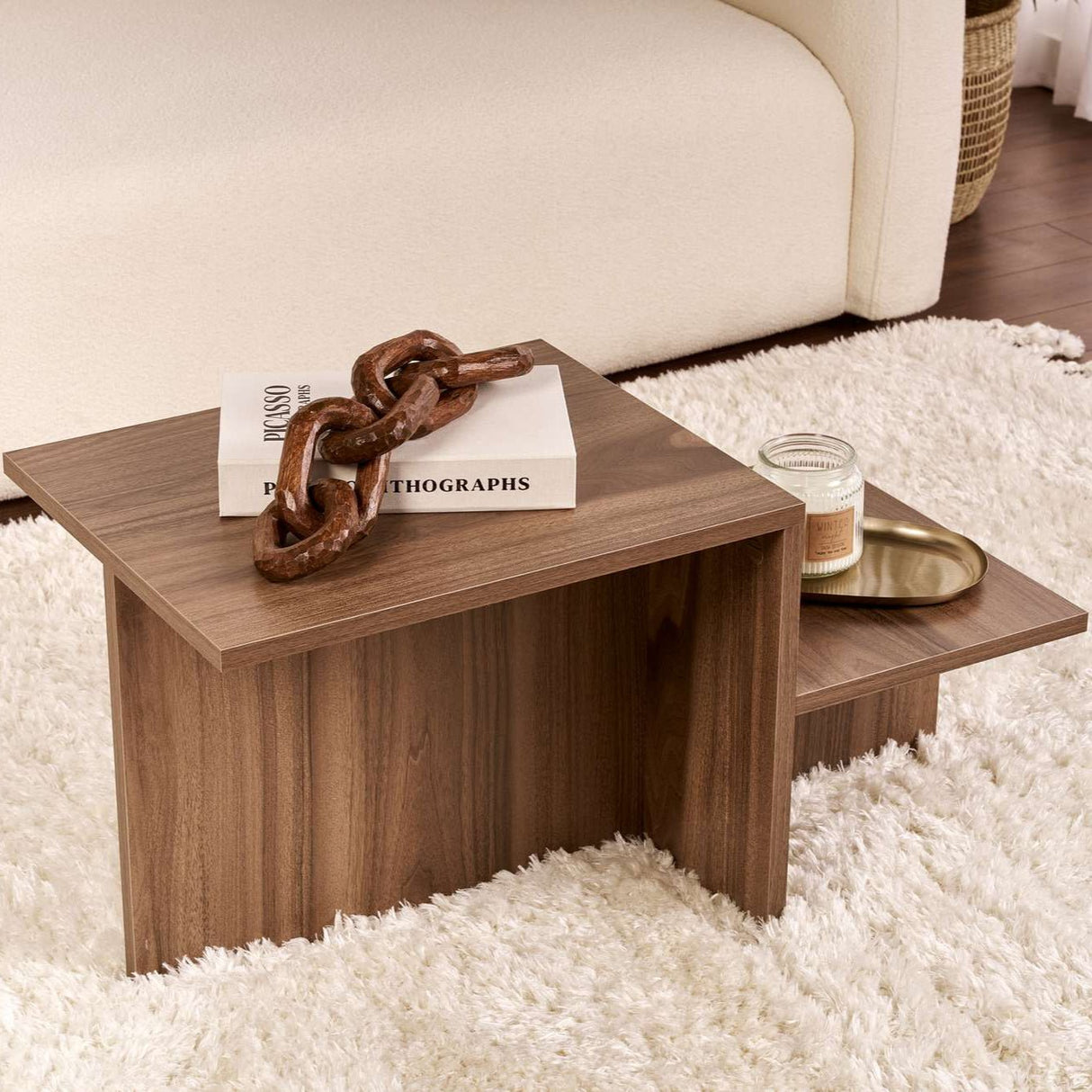Couchtisch Walnuss Melamin Eterna 