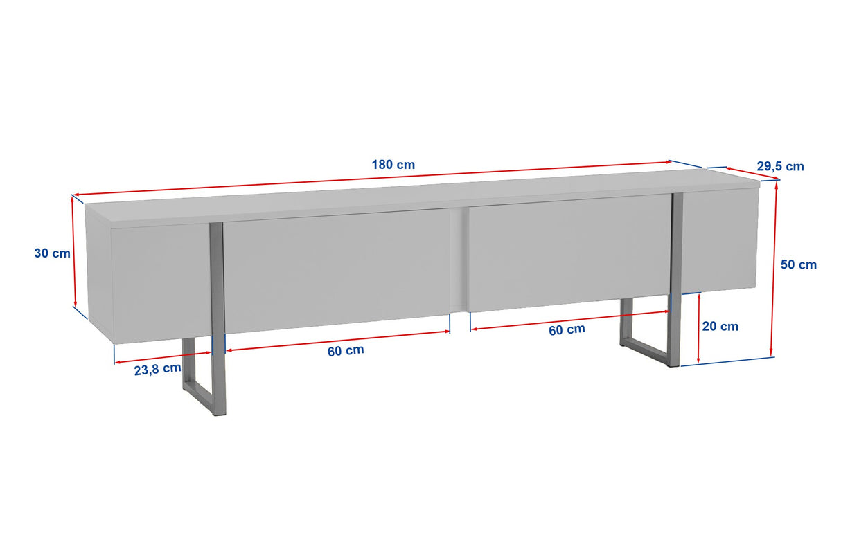 TV Meubel Marmer Melamine Gouden Frame Blitz 50x180x29,5 cm