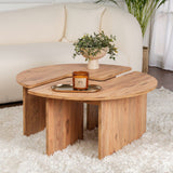Runder Couchtisch Moari Atlantische Kiefer Melamin 90 cm 