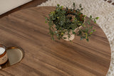 Runder Couchtisch Moari Walnuss Melamin 90 cm 