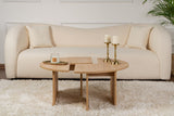 Runder Couchtisch Moari Eichenholz Melamin 90 cm 