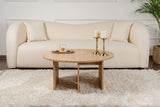 Runder Couchtisch Moari Eichenholz Melamin 90 cm 