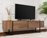 Fernsehschrank Serenity Walnuss Schwarz 180x29.5x50 cm Walnuss Schwarz Melamin 