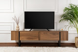 Fernsehschrank Serenity Walnuss Schwarz 180x29.5x50 cm Walnuss Schwarz Melamin 