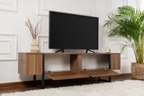 Fernsehschrank Serenity Walnuss Schwarz 180x29.5x50 cm Walnuss Schwarz Melamin 