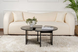 Runder Couchtisch Moari Schwarz Melamin 90 cm 
