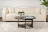 Runder Couchtisch Moari Schwarz Melamin 90 cm 