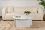 Runder Couchtisch Moari Weiß Melamin 90 cm 