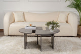 Runder Couchtisch Moari Beton Look Grau Melamin 90 cm 