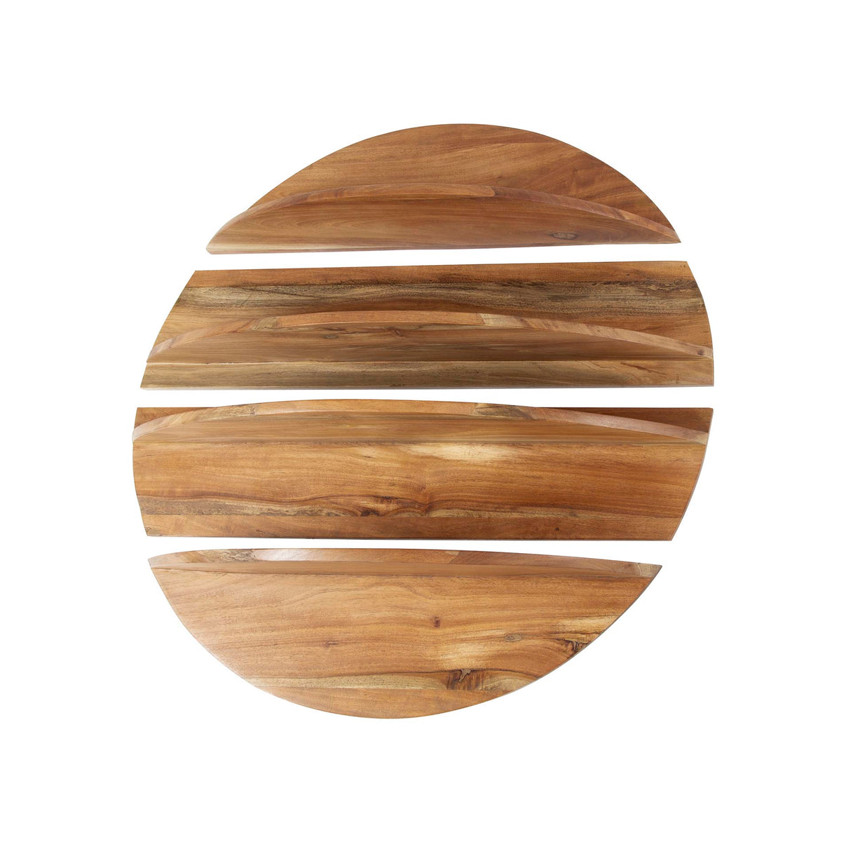 Rundes Wandregal Binc Holz natur 