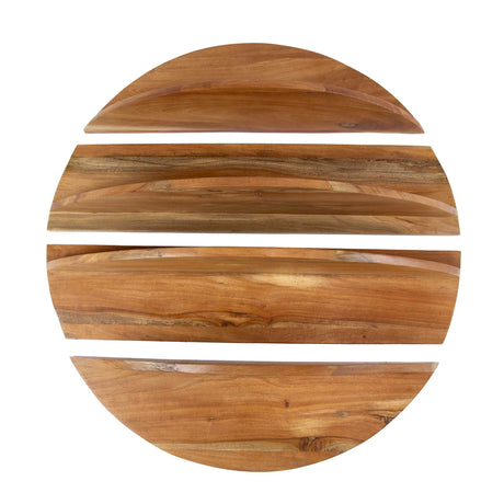 Rundes Wandregal Binc Holz natur 