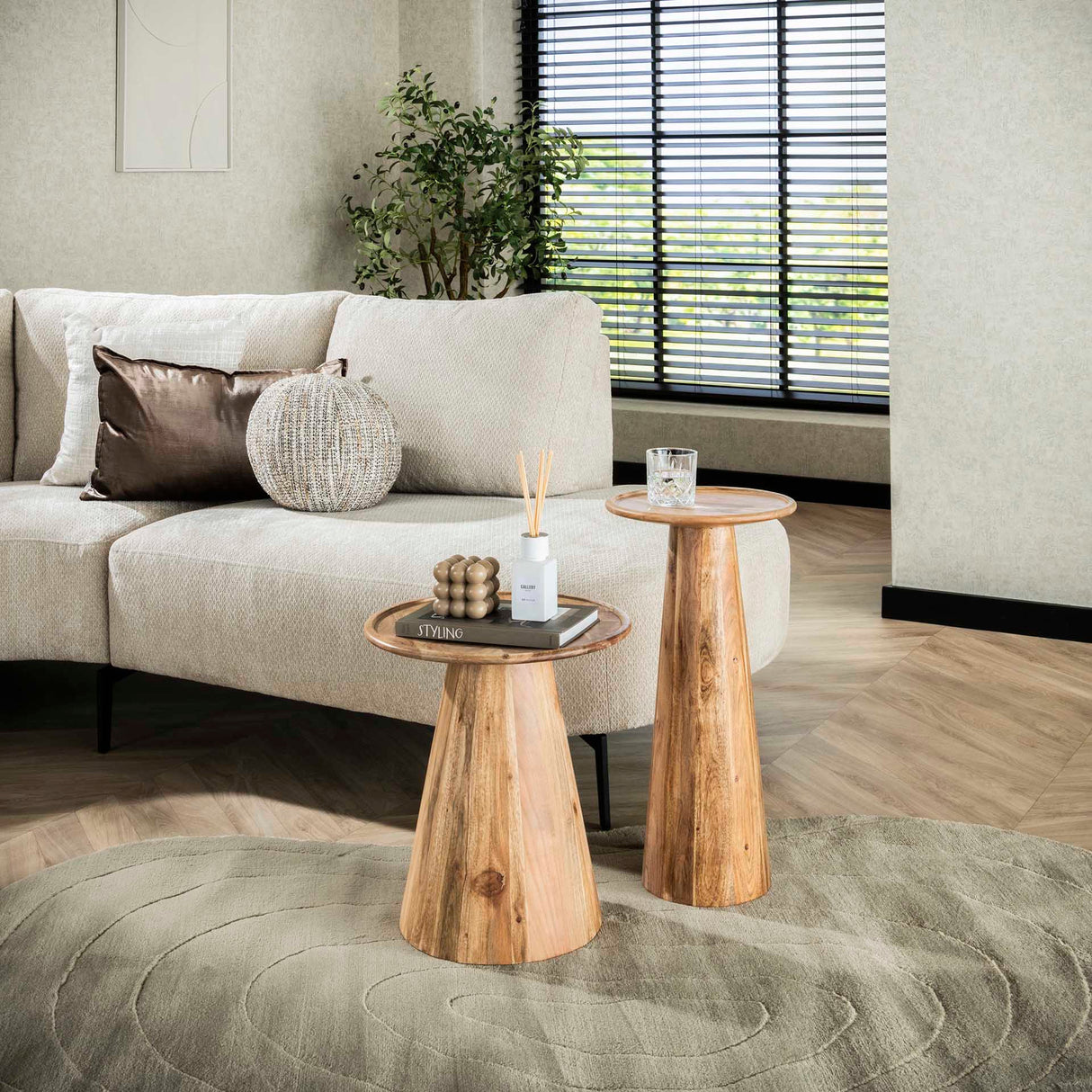 Beistelltisch-Set Nova Akazienholz – Set von 2 
