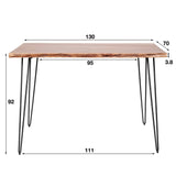 Industrielle Bartisch Akazienholz Elin 130 cm