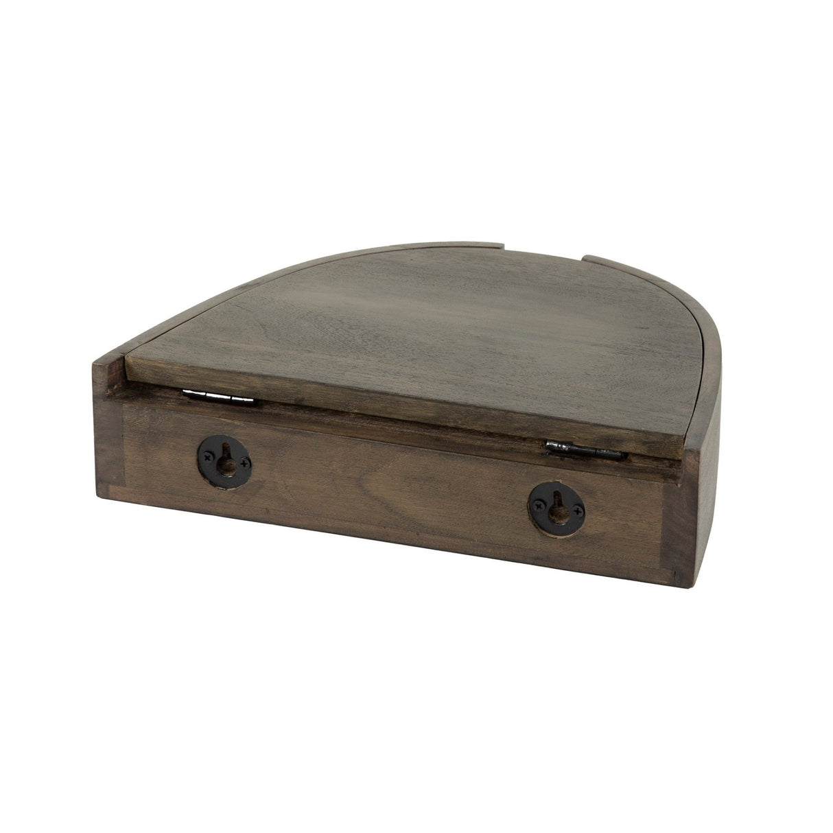 Schwebende Halbrunde Nachttische Set 2 – Akazie 