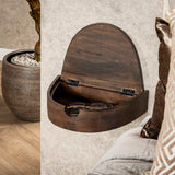 Schwebende Halbrunde Nachttische Set 2 – Akazie 