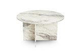 Runder Couchtisch Armo Marmoroptik 80 cm 