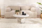 Runder Couchtisch Vano Marmoroptik 80 cm 