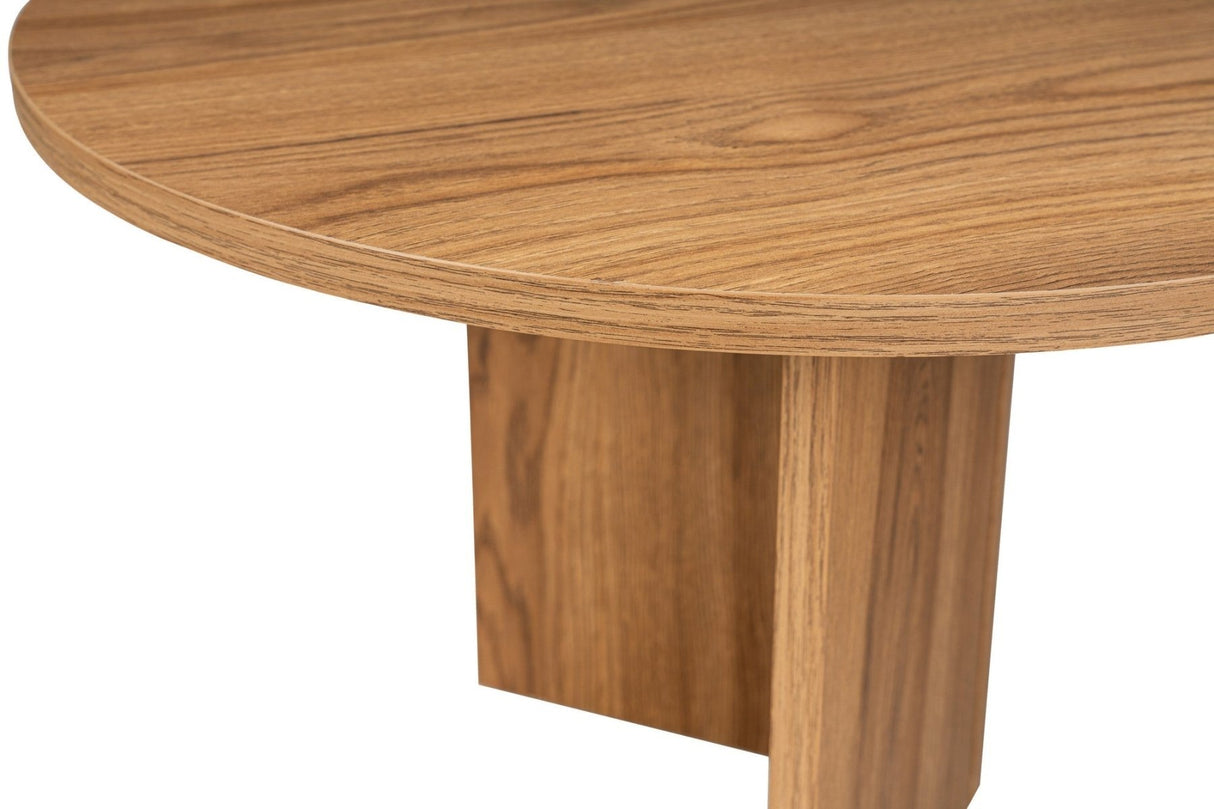 Ovale Couchtisch Holzoptik - 120x60 