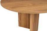 Ovale Couchtisch Holzoptik - 120x60 