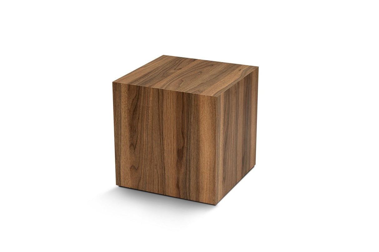 Moderner Beistelltisch Kubus Quadratisch Walnussoptik - 45x45x50 cm 