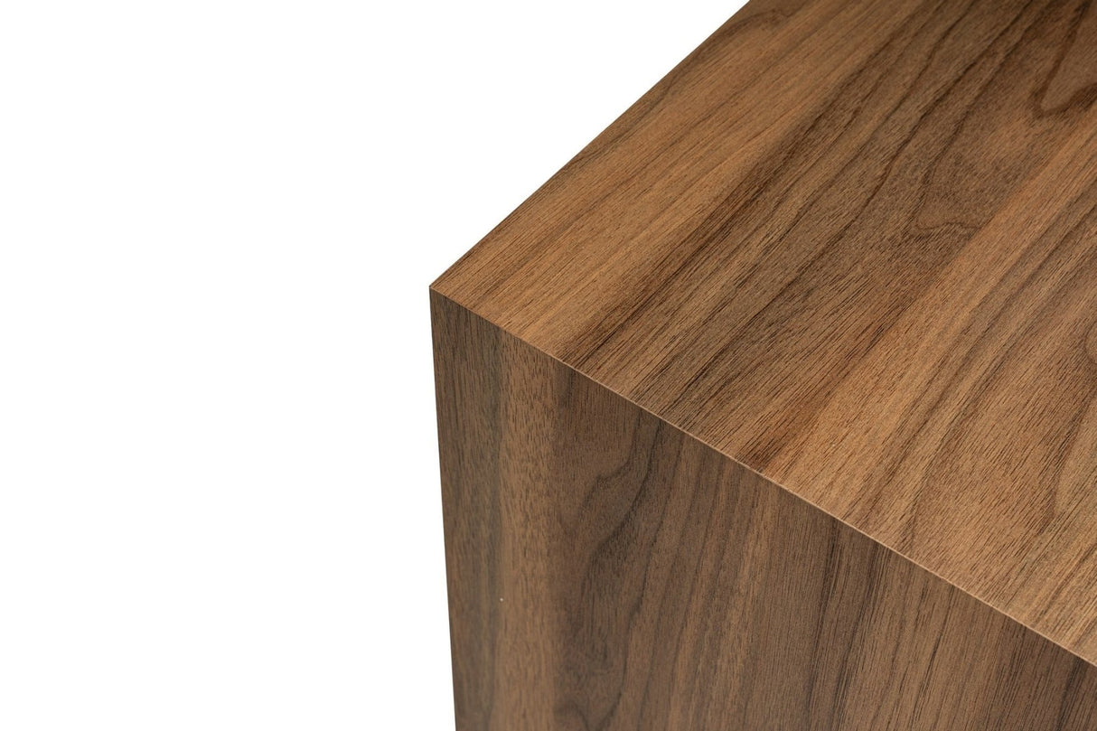 Moderner Beistelltisch Kubus Quadratisch Walnussoptik - 45x45x50 cm 