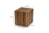 Moderner Beistelltisch Kubus Quadratisch Walnussoptik - 45x45x50 cm 