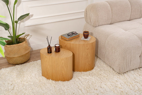 Couchtisch Set von 2 Ileps Eichenholz Optik - 34x40 / 25x33 cm 