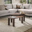 Couchtische - Couchtisch 2er-Set Myla Organic Teak Wood Brown - Japandi - Dimehouse