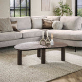 Couchtisch Myla Organisches Teakholz Braun 110 cm 