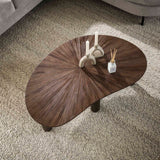Couchtisch Myla Organisches Teakholz Braun 110 cm 