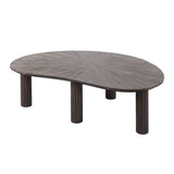 Couchtisch Myla Organisches Teakholz Braun 110 cm 