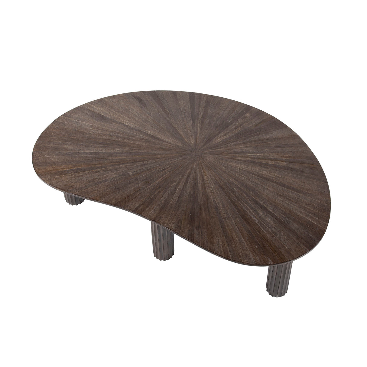 Couchtisch Myla Organisches Teakholz Braun 110 cm 