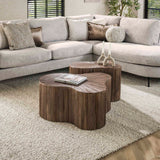 Couchtisch-Set von 2 Myla Organische Form Teakholz Braun 