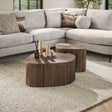Couchtische - Couchtisch 2er-Set Myla Square Teakholz Braun - Japandi - Dimehouse