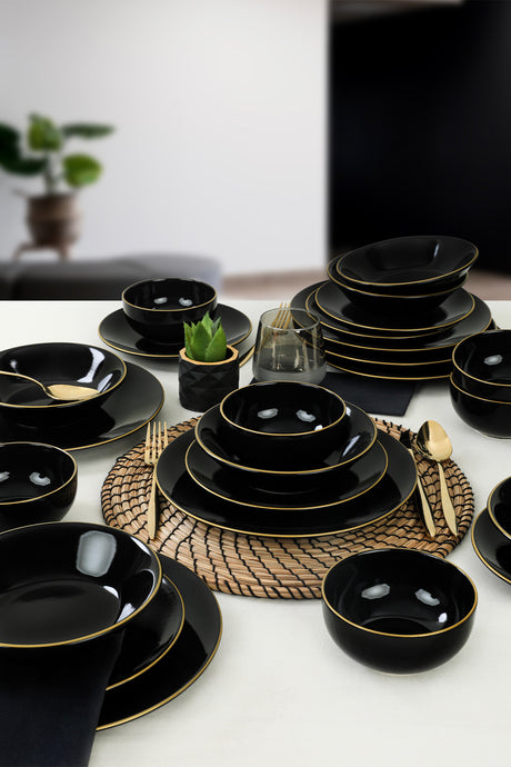 TY040424F650A841600MAET600 Schwarzgold, 100 % KERAMIK-STEINZEUG, 27 cm breit